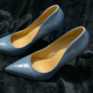 Light blue high heel shoes